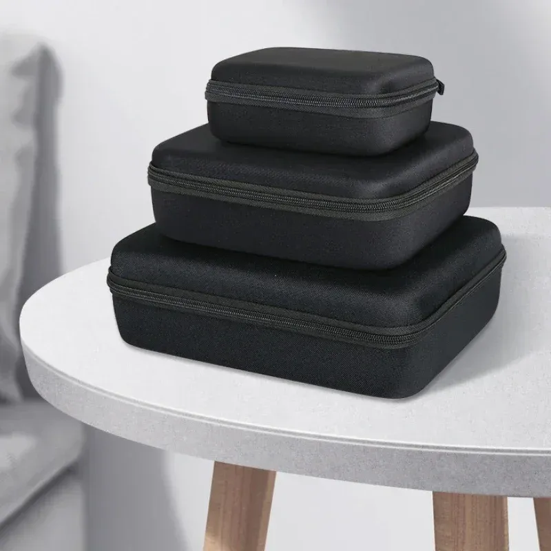 Boîte de rangement EVA, 1 pièce, petit sac de voyage à fermeture éclair, mallette de rangement de protection portable, sac d'outils d'extérieur, 6 types de tailles, accessoires d'organisation 1