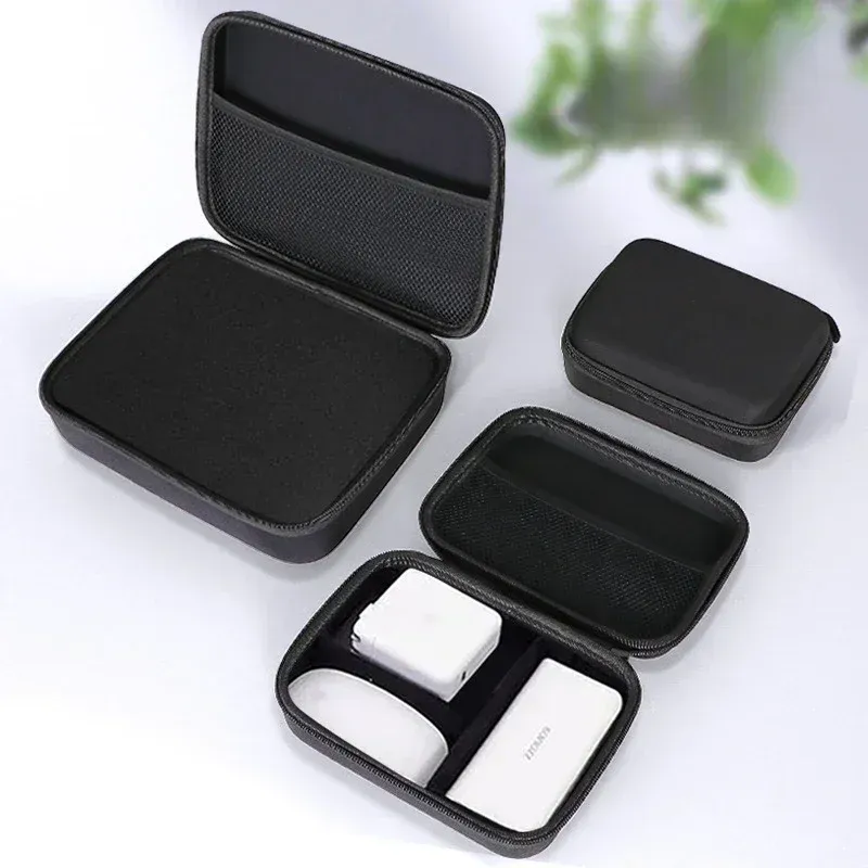 Boîte de rangement EVA, 1 pièce, petit sac de voyage à fermeture éclair, mallette de rangement de protection portable, sac d'outils d'extérieur, 6 types de tailles, accessoires d'organisation 4