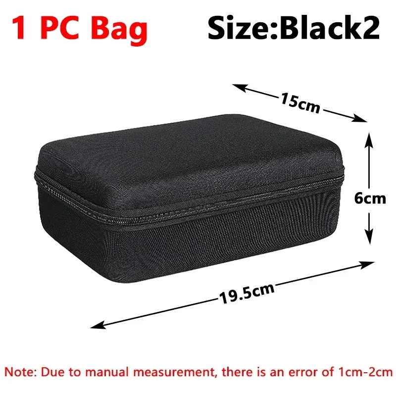 Boîte de rangement EVA, 1 pièce, petit sac de voyage à fermeture éclair, mallette de rangement de protection portable, sac d'outils d'extérieur, 6 types de tailles, accessoires d'organisation 6