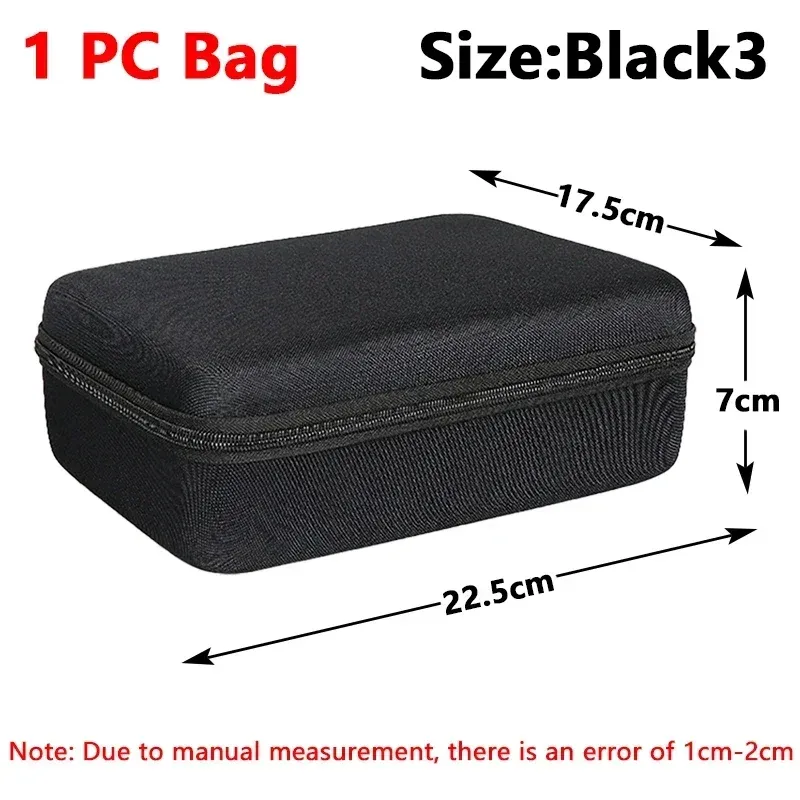Boîte de rangement EVA, 1 pièce, petit sac de voyage à fermeture éclair, mallette de rangement de protection portable, sac d'outils d'extérieur, 6 types de tailles, accessoires d'organisation 9