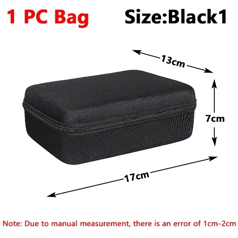 Boîte de rangement EVA, 1 pièce, petit sac de voyage à fermeture éclair, mallette de rangement de protection portable, sac d'outils d'extérieur, 6 types de tailles, accessoires d'organisation 10