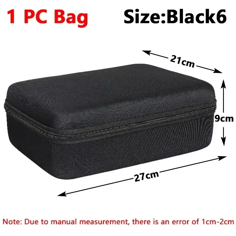 Boîte de rangement EVA, 1 pièce, petit sac de voyage à fermeture éclair, mallette de rangement de protection portable, sac d'outils d'extérieur, 6 types de tailles, accessoires d'organisation 11
