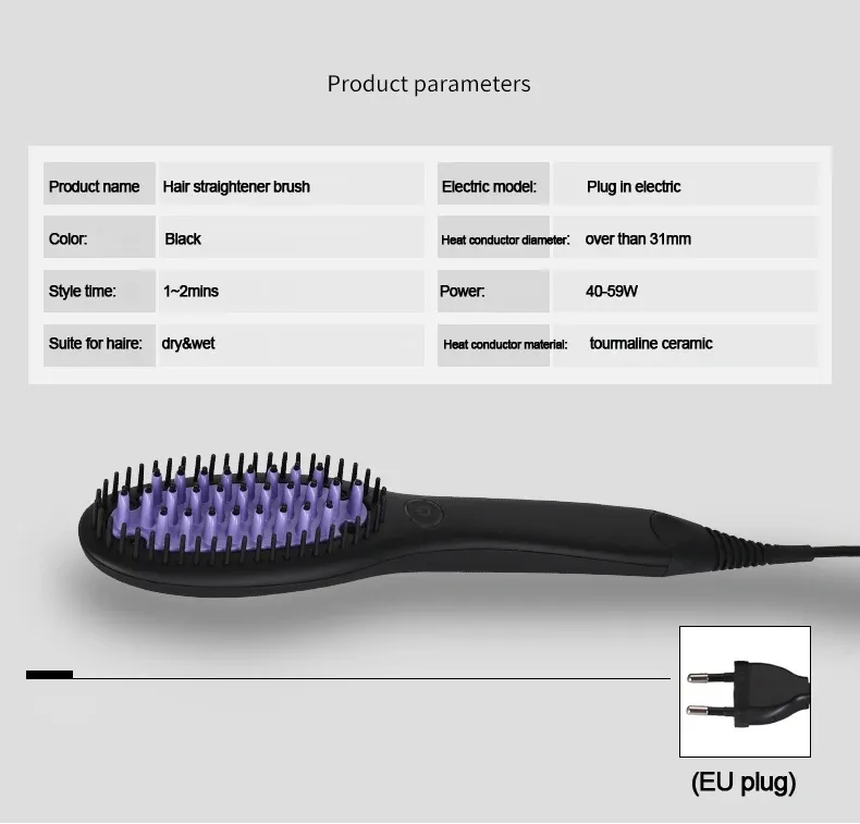 Brosse lissante en céramique, usage quotidien