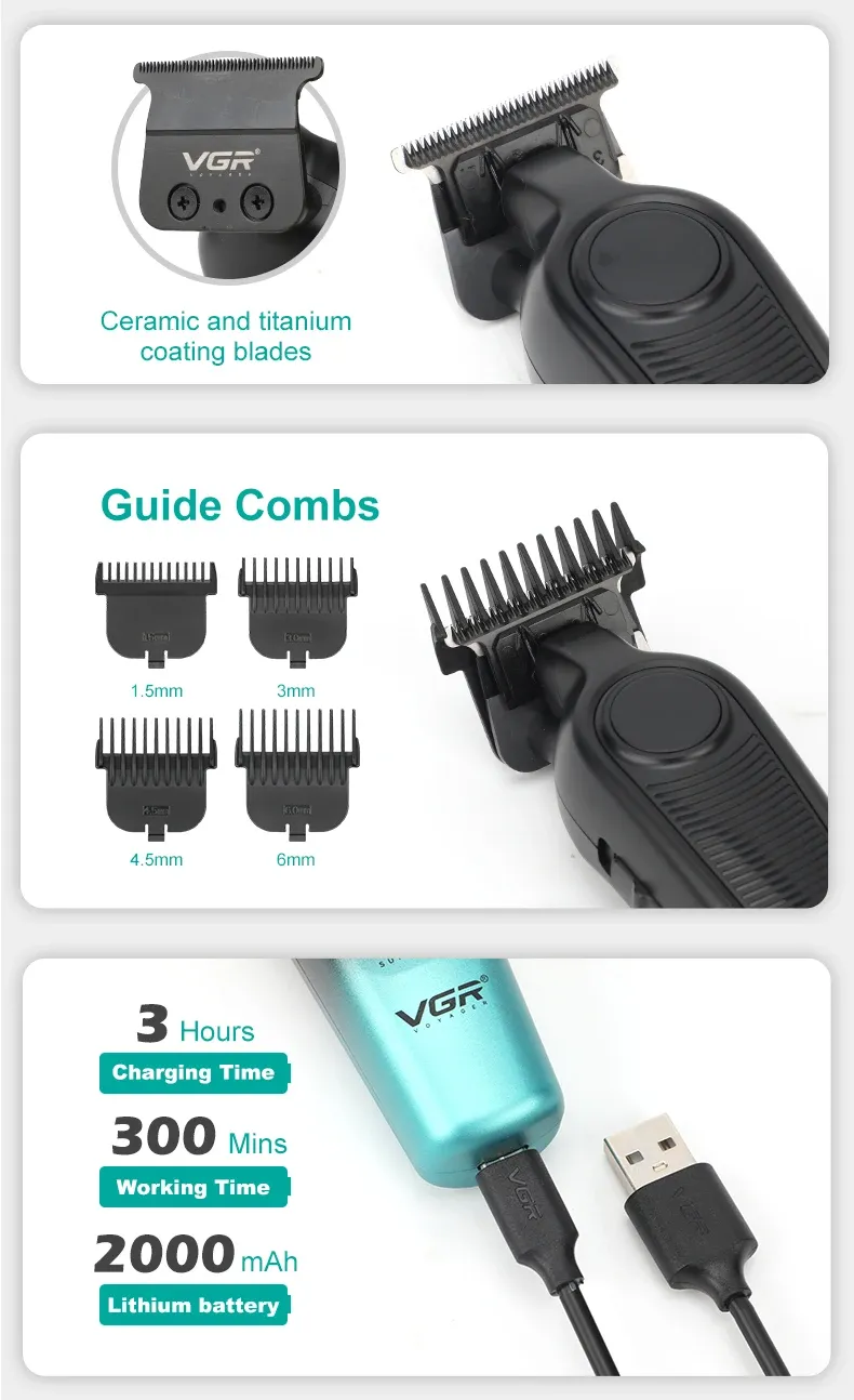 Accessoires du combiné barbier VGR V-196 S3