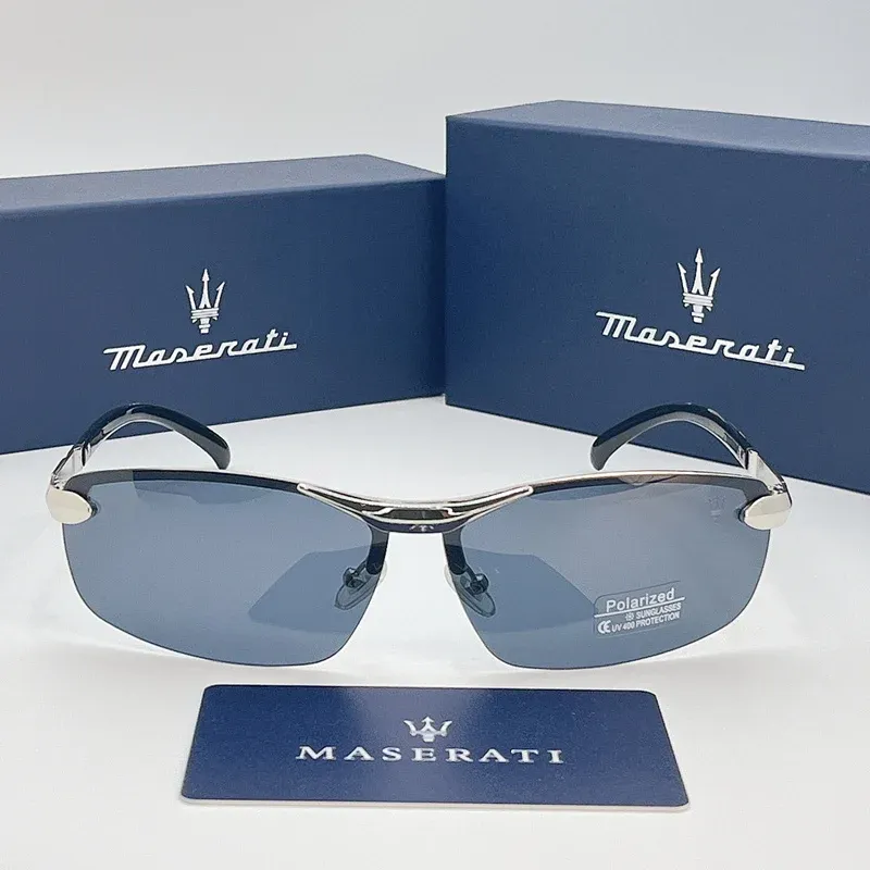 Lunettes de soleil Maserati polarisées UV400 pour hommes et femmes, style classique 2
