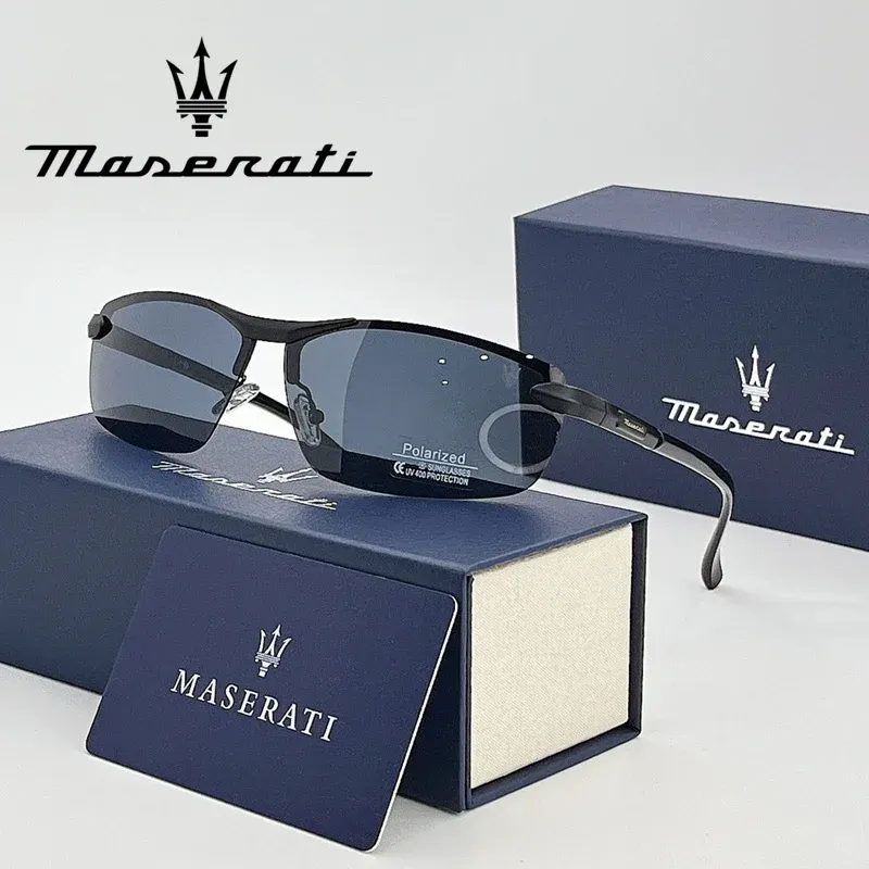 Lunettes de soleil Maserati polarisées UV400 pour hommes et femmes, style classique 8