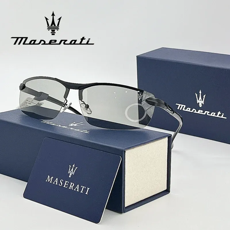 Lunettes de soleil Maserati polarisées UV400 pour hommes et femmes, style classique 10