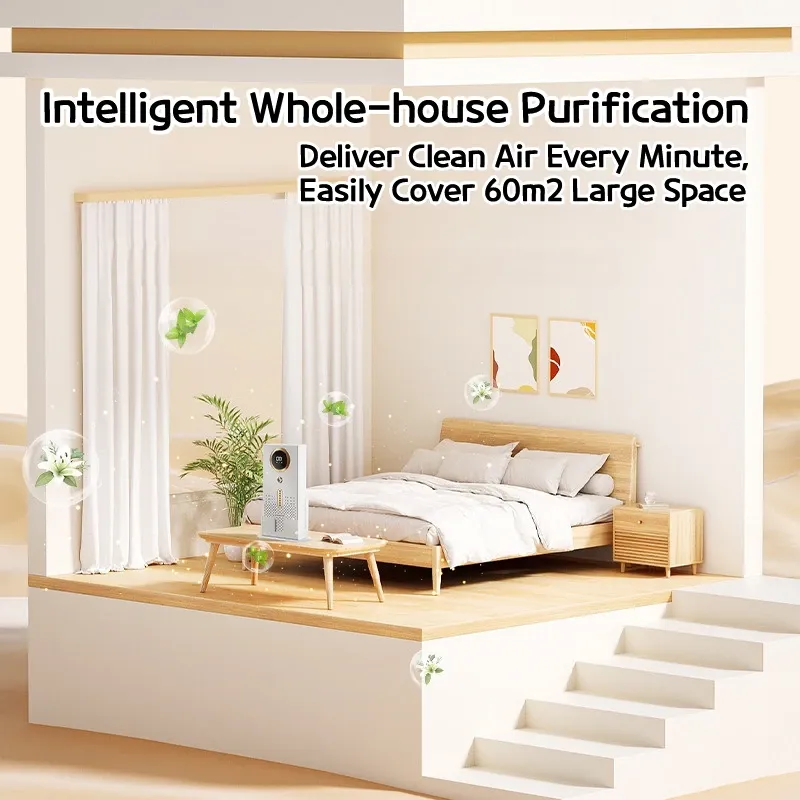 Générateur d'ozone portable, purificateur d'air haute efficacité, désodorisant pour bureau, chambre et réfrigérateur, élimination du formaldéhyde 5