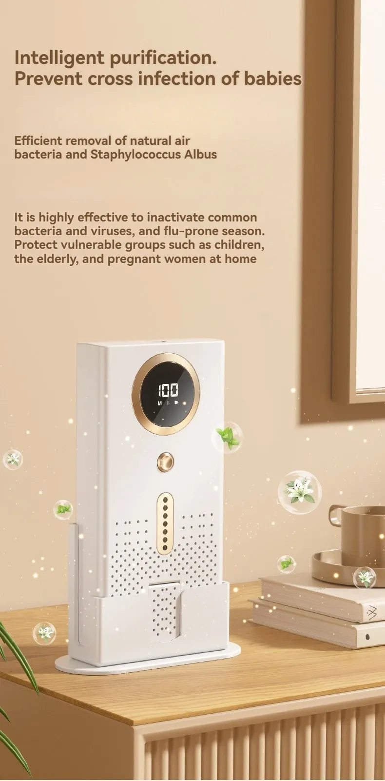 Purificateur d'air portable, vue de détail