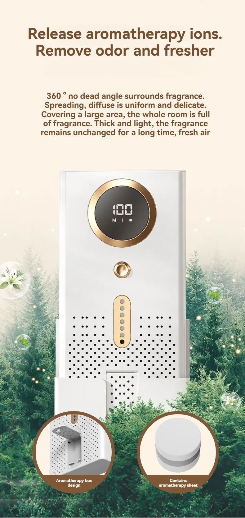 Purificateur d'air portable, vue de détail