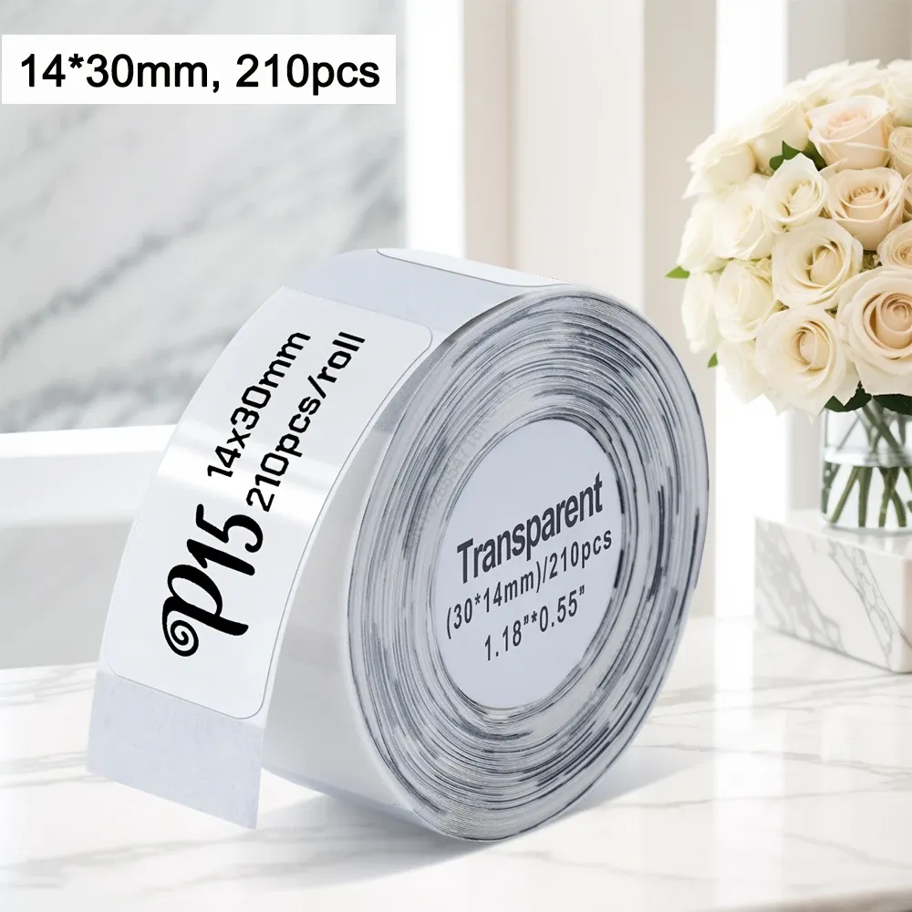 Papier d'étiquettes thermiques autocollantes Marklife P15, 12x40 mm, 15x30 mm, 15x50 mm, compatible avec étiqueteuses P15, P12, P11, D30 et Q30 7