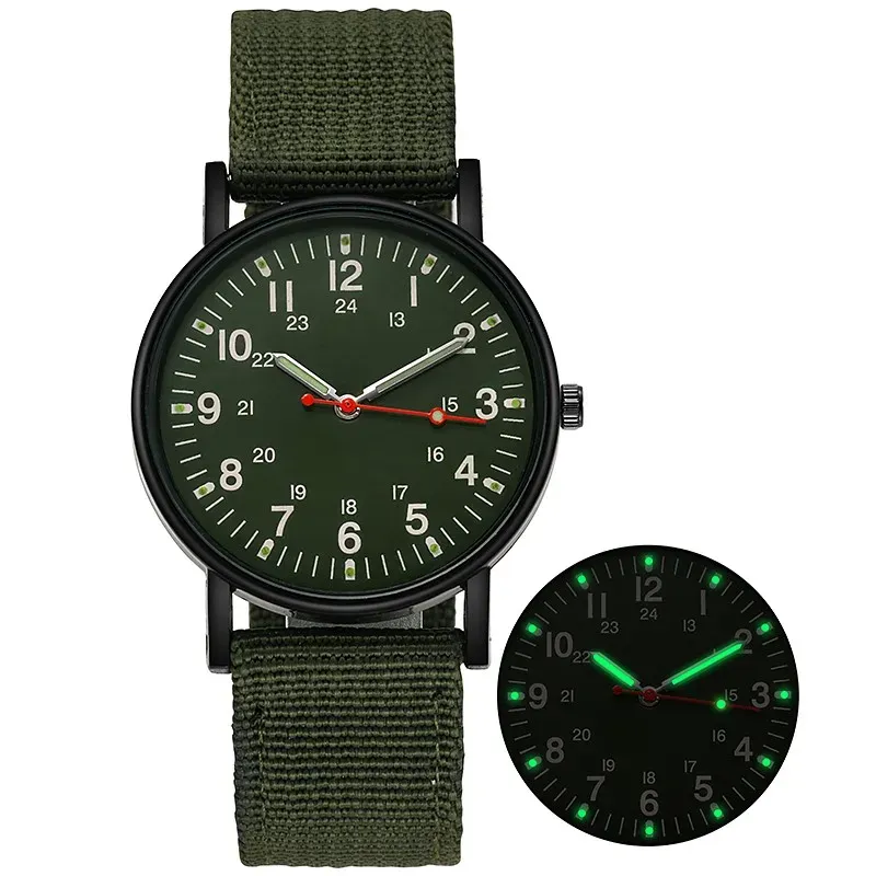 Montre à quartz pour homme, grand cadran, aiguilles lumineuses, étanche 2