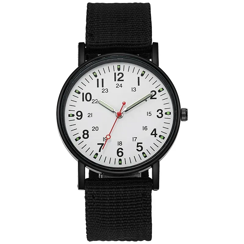 Montre à quartz pour homme, grand cadran, aiguilles lumineuses, étanche 6