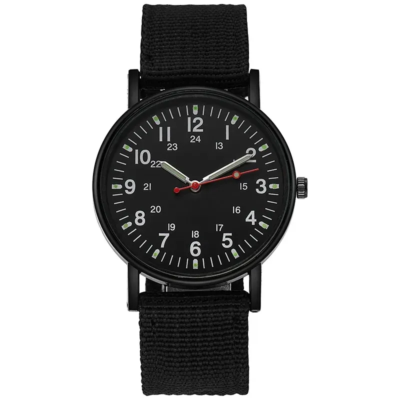 Montre à quartz pour homme, grand cadran, aiguilles lumineuses, étanche 10