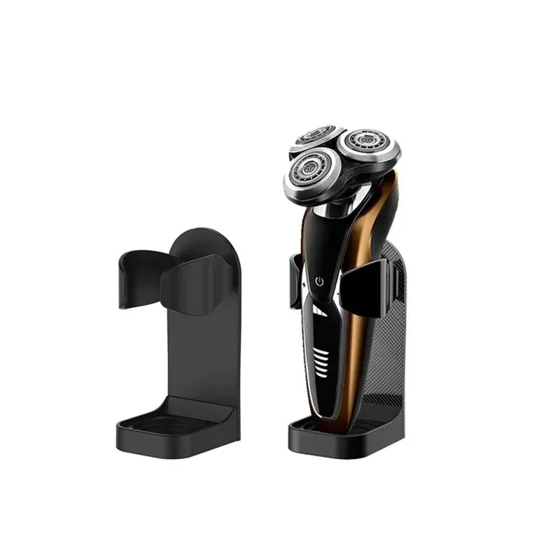 Support mural noir pour accessoires de toilette masculine