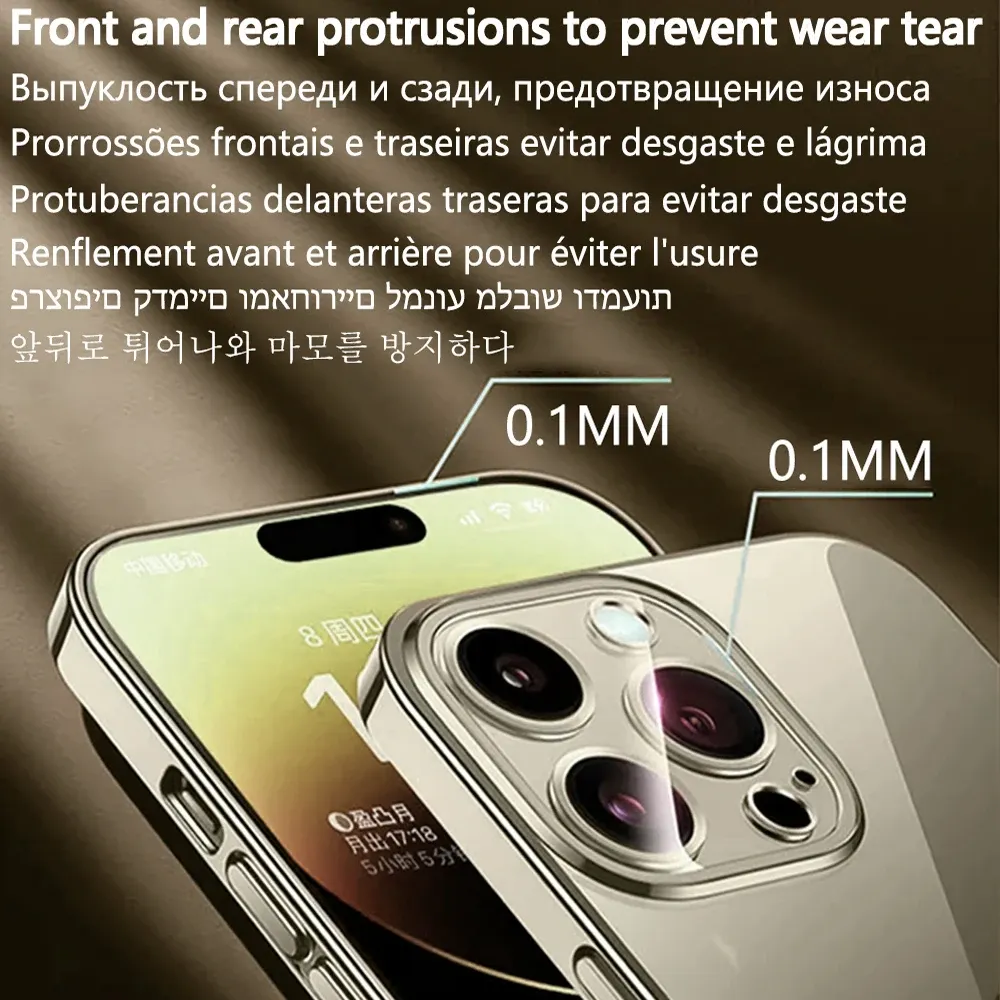 Coque magnétique transparente d'origine pour iPhone 16, 15, 14, 13, 12, Mini, 17, Air, 11, Pro Max, 7, 8, Plus, X, Xs, Xr, SE 2020, compatible MagSafe, couverture à aimants 4