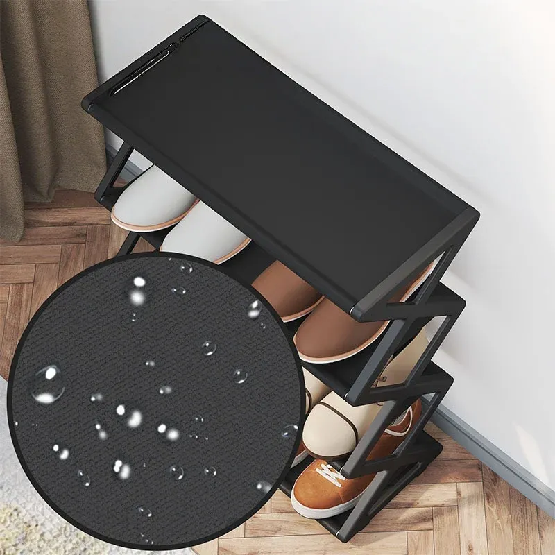 Organisateur de chaussures 4 niveaux pliable, étagère à chaussures gain de place pour placard, couloir, entrée et chambre 5
