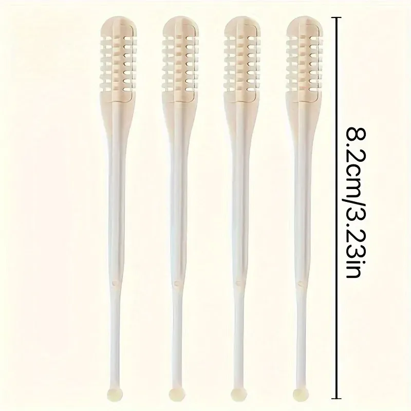 Ensemble de tondeuses manuelles pour poils du nez, lot de 1/2 pièces, rotation à 360°, lame double face, facile à nettoyer, fabriquée en plastique 4