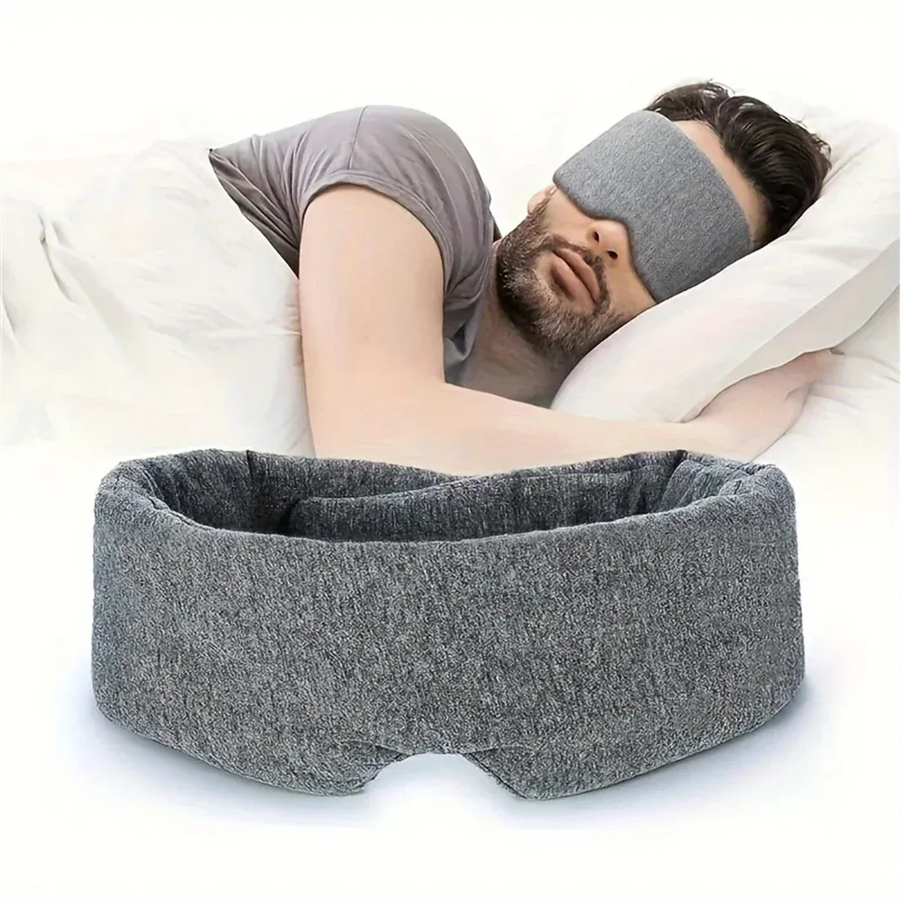 Masque de couchage respirant et anti-pression, doux et portable, pour voyage et pause déjeuner, 1 pièce - Image 1
