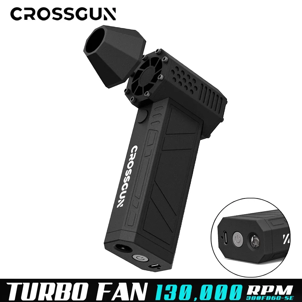 CROSSGUN Jet Turbo King Kong Ventilateur Jetfan Puissant et Portable avec Éclairage LED, Dépoussiérage pour Ordinateur, Hurricane Storm X3 - Image 1
