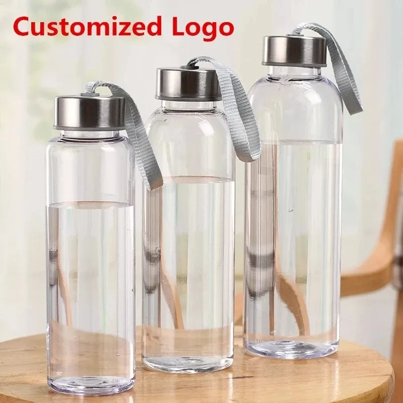 Gourde de sport portable de 550 ml, gobelet à boisson en plastique sécurisé pour l'extérieur, personnalisable pour hommes, cadeau personnalisé offert 2