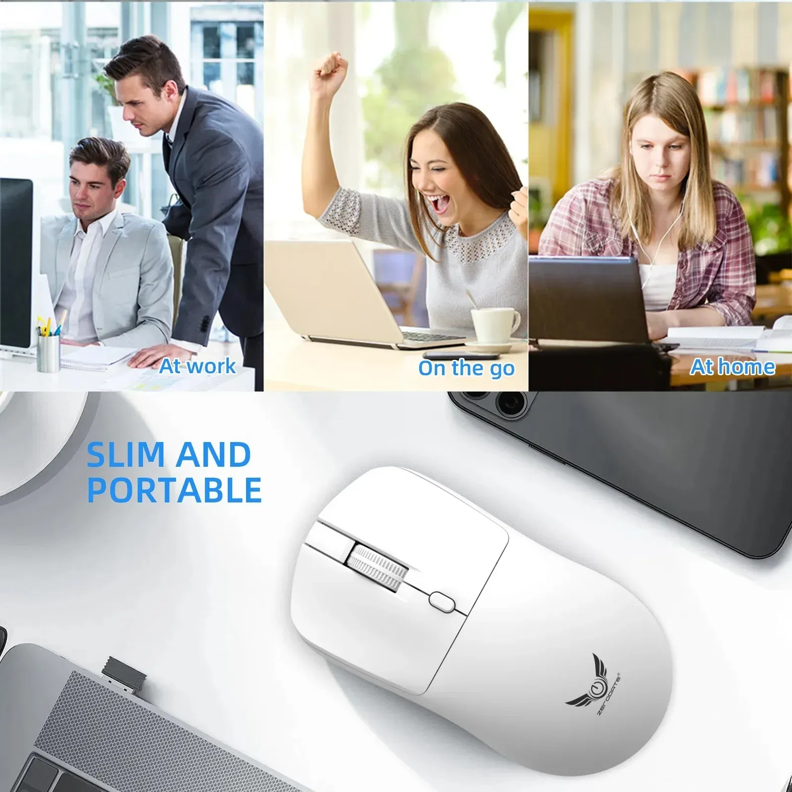 Souris sans fil en situation d'utilisation