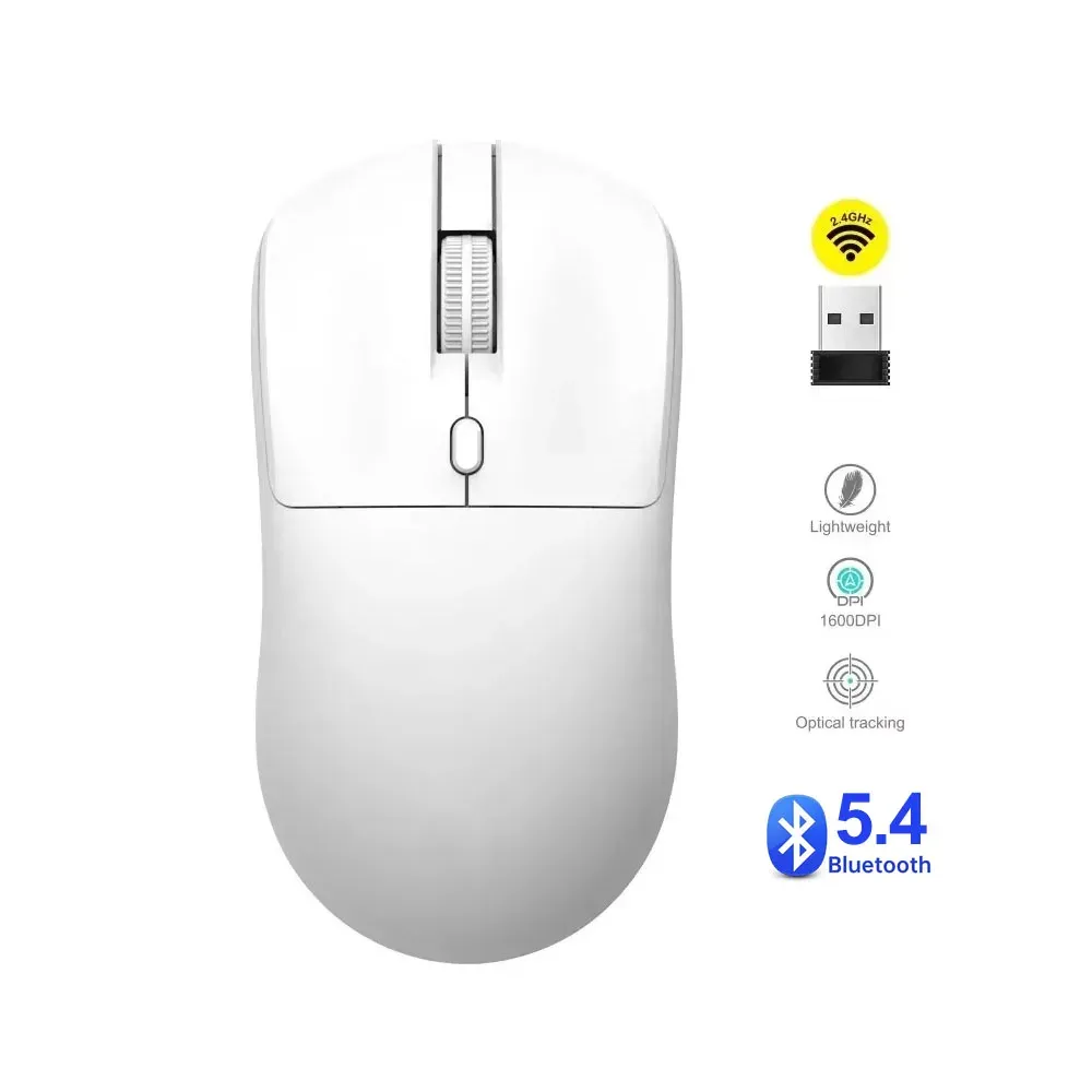 Souris de jeu sans fil 2,4 GHz ergonomique, rechargeable, DPI 800/1200/1600, compatible PC, ordinateur portable et MacBook Pro 8