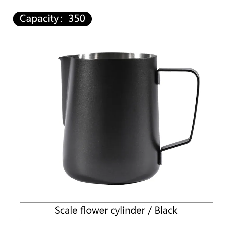 Pichet à mousse de lait 350/500 ml en acier inoxydable pour café, pichet à lait pour barista, mousseur à expresso et à vapeur, tasse à latte 11