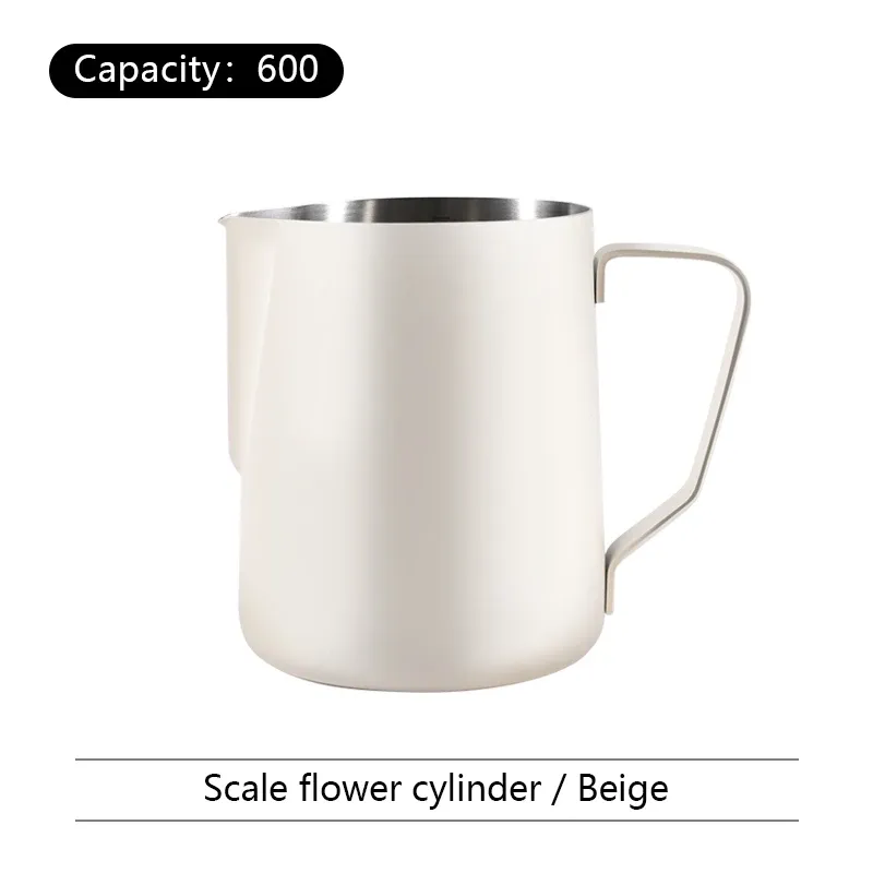 Pichet à mousse de lait 350/500 ml en acier inoxydable pour café, pichet à lait pour barista, mousseur à expresso et à vapeur, tasse à latte 7