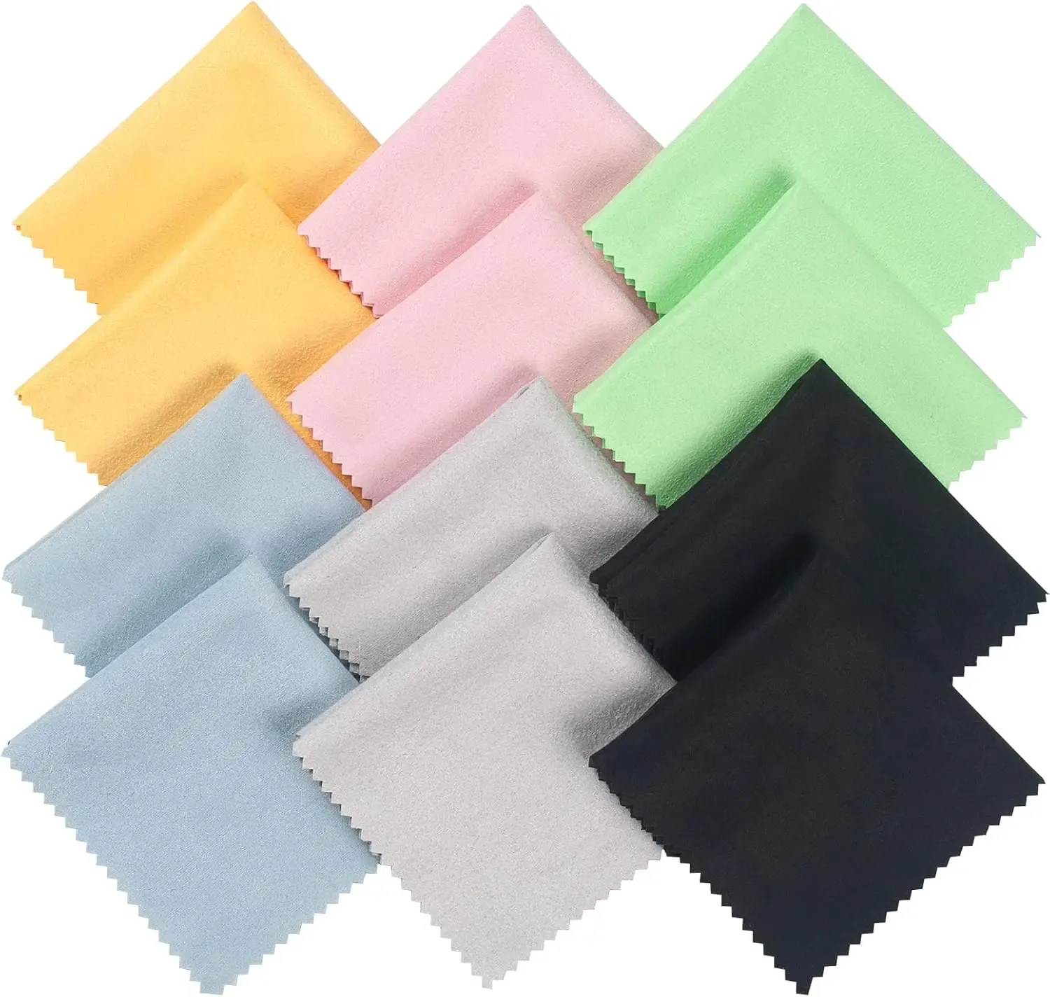 Chiffons en microfibre épais et non pelucheux, 15 x 18 cm, lot de 12, pour lunettes et écrans de téléphone 9