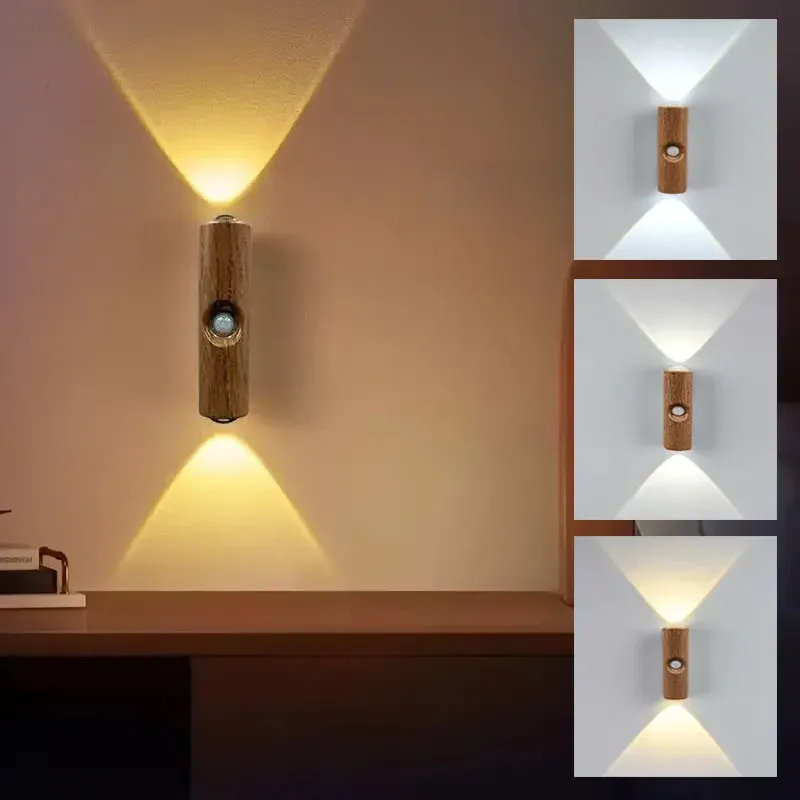 Lampes LED à détecteur de mouvement rechargeables par USB, luminosité réglable, pour chevet, bureau, escalier et placard (lot de 1, 2 ou 4) 7