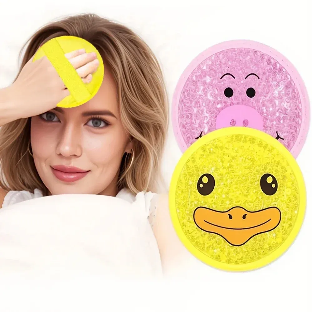 Poche de glace en gel réutilisable au motif dessin animé, compresse chaude et froide apaisante 6