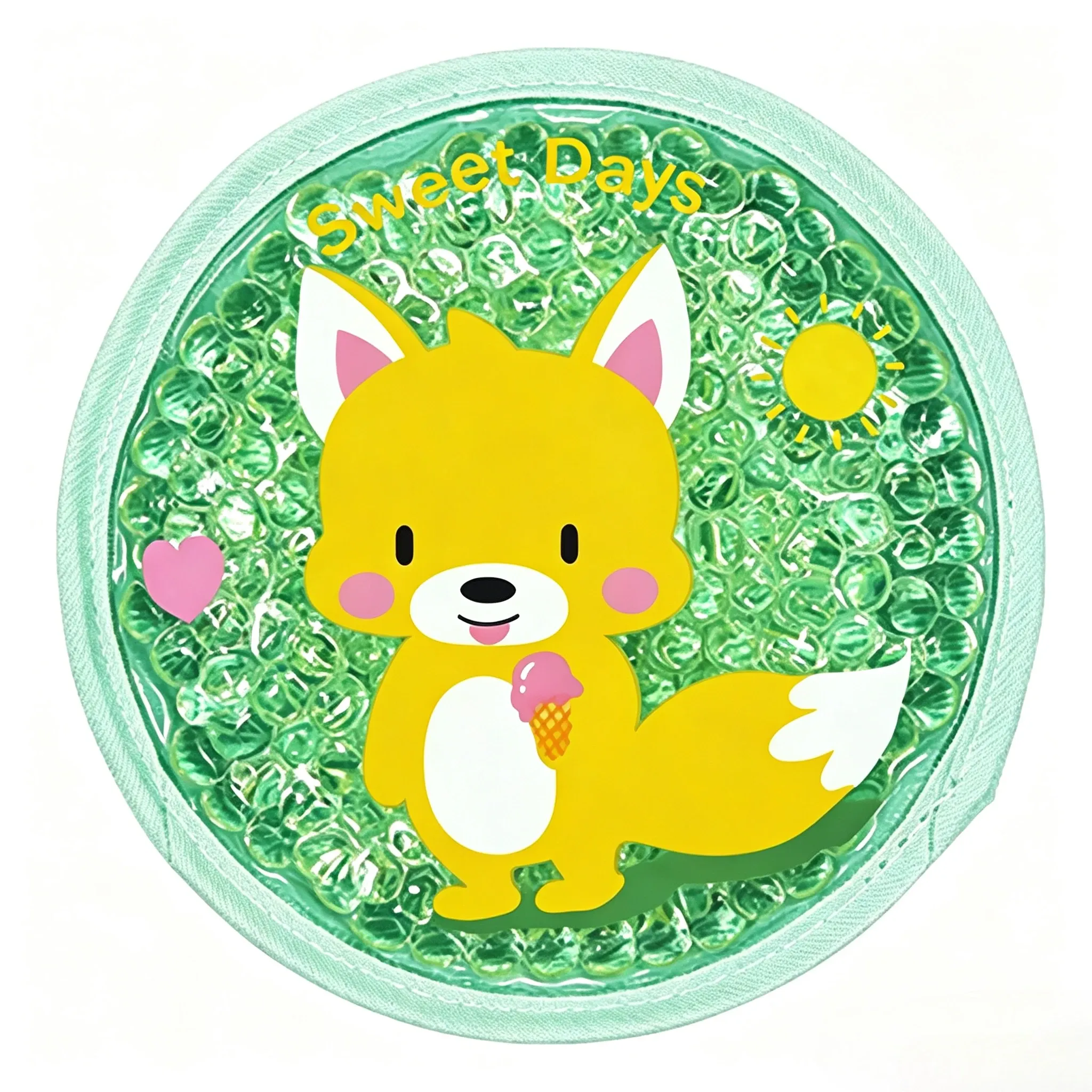 Poche de glace en gel réutilisable au motif dessin animé, compresse chaude et froide apaisante 7