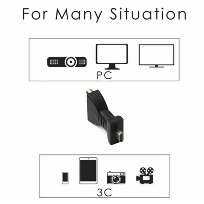 Convertisseur HDMI vers 3 RCA plaqué or, qualité de fabrication