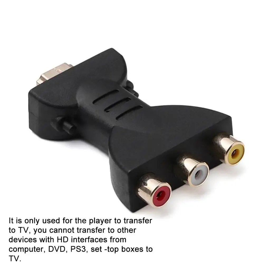 Convertisseur HDMI vers 3 RCA plaqué or, détail