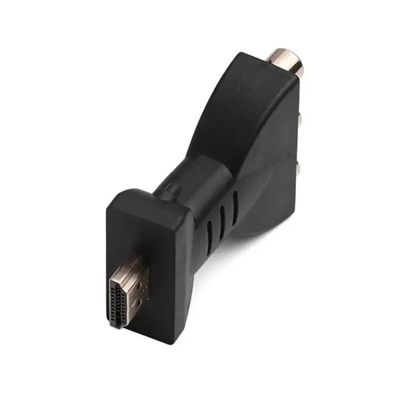 Convertisseur HDMI vers 3 RCA plaqué or, vue latérale