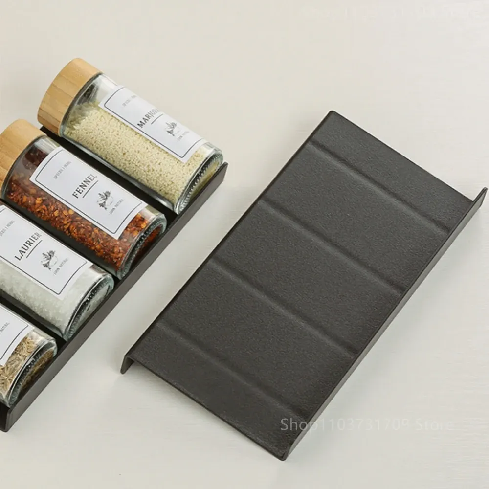 Organisateur de tiroir à épices 4 niveaux pour cuisine, support réglable pour pots et bouteilles d'assaisonnement 6