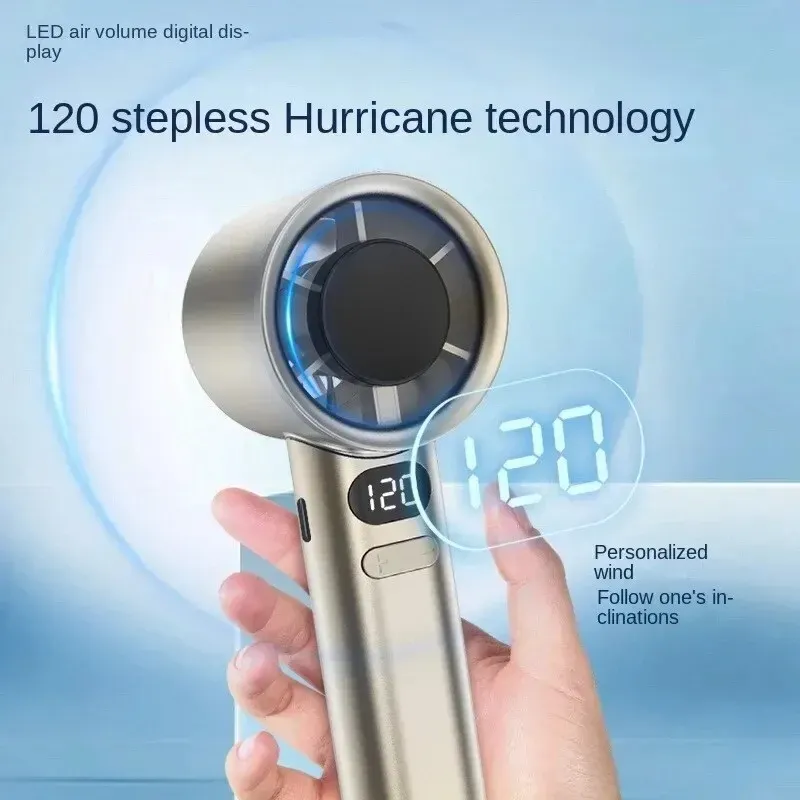 Ventilateur portatif sans pales à 120 vitesses, rechargeable par USB 3