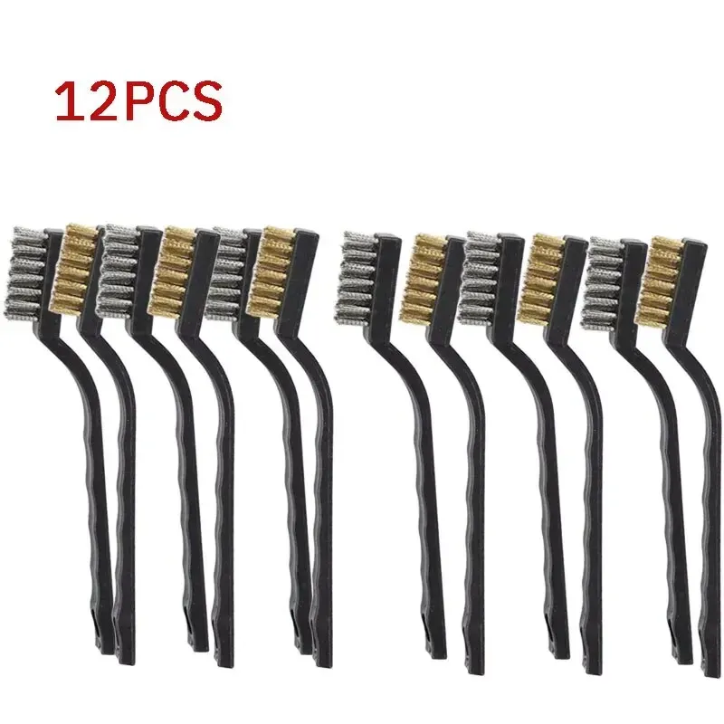 Mini brosse industrielle en fil d'acier inoxydable et de cuivre pour nettoyage intensif, lot de 6 ou 12