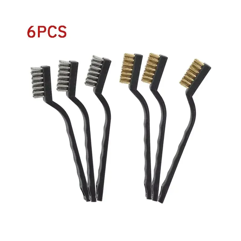 Mini brosse industrielle en fil d'acier inoxydable et de cuivre pour nettoyage intensif, lot de 6 ou 12 5