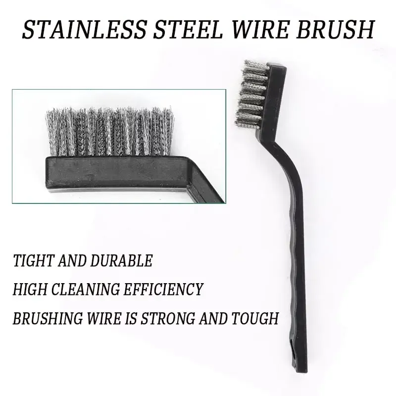 Détail de la brosse métallique en acier inoxydable