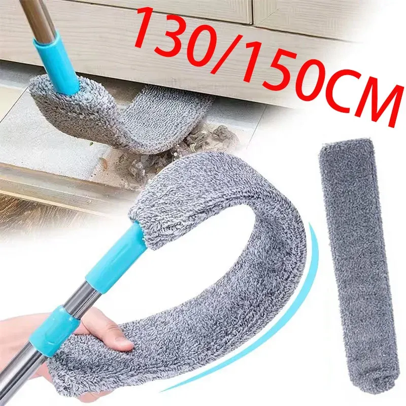 Brosse plumeau en microfibre à long manche pour livres, canapé et chevet