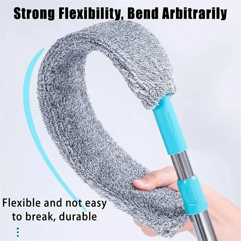 Brosse plumeau en microfibre à long manche pour livres, canapé et chevet 3