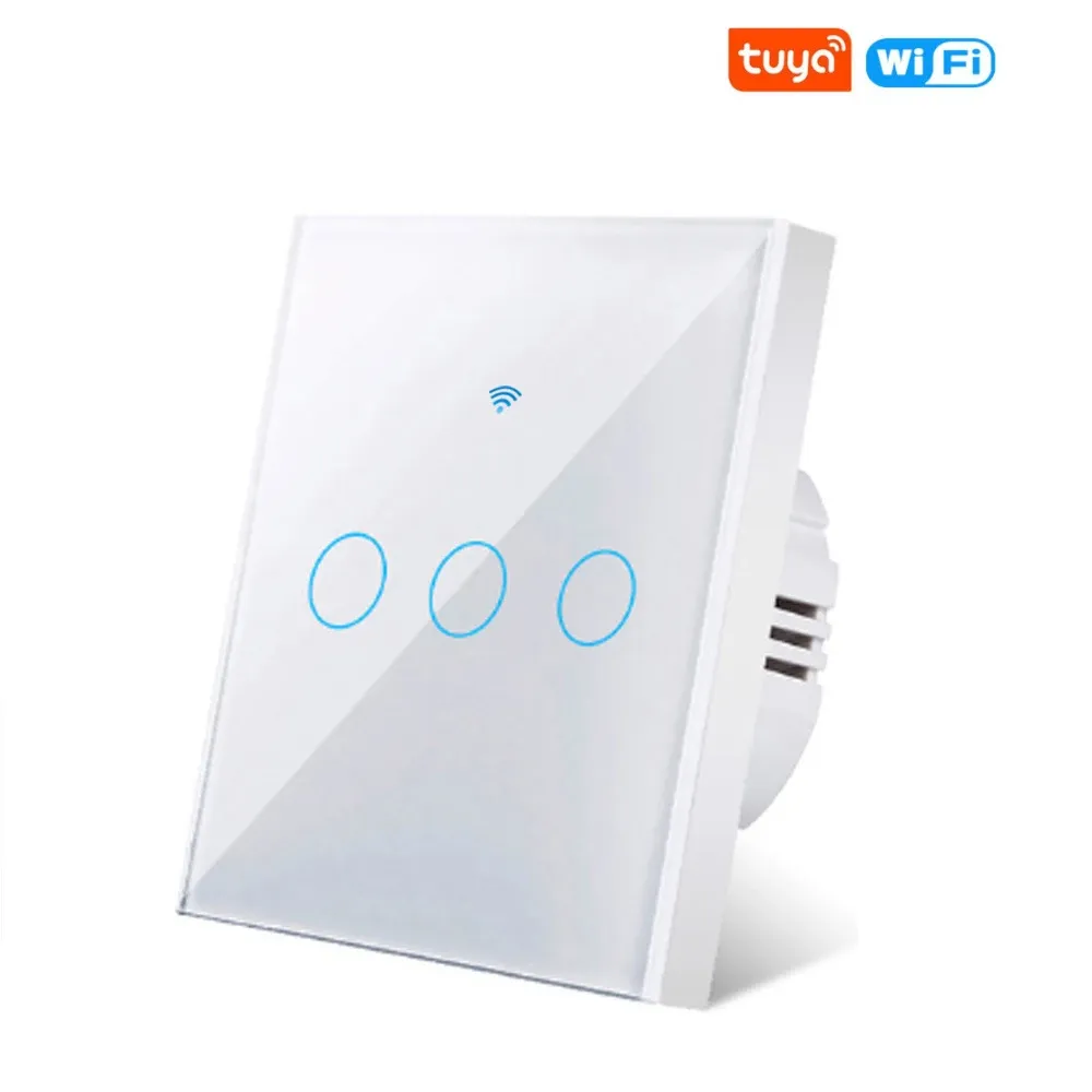 Interrupteur tactile intelligent WiFi compatible Tuya Smart Life, contrôle à distance via application, sans fil neutre, 110V/220V, compatible Alexa et Google Home 11