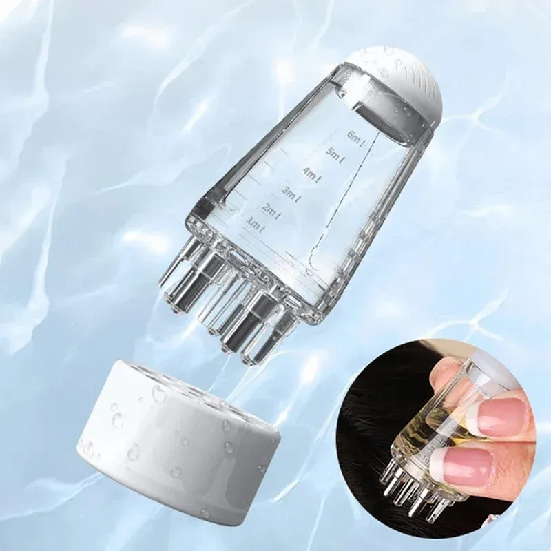 Applicateur de cuir chevelu 6 ml, mini masseur de tête à bille, peigne de massage pour la croissance des cheveux, applicateur d'huile essentielle 2