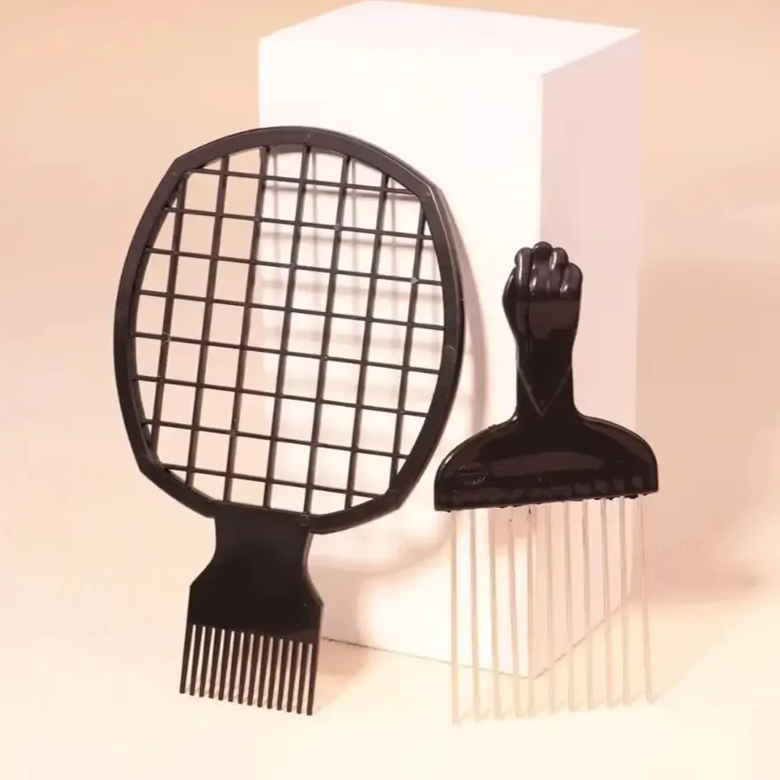 Ensemble de peignes à boucler africains avec peigne à aiguilles en acier, outil de coiffure professionnel pour perruques en cheveux naturels 6