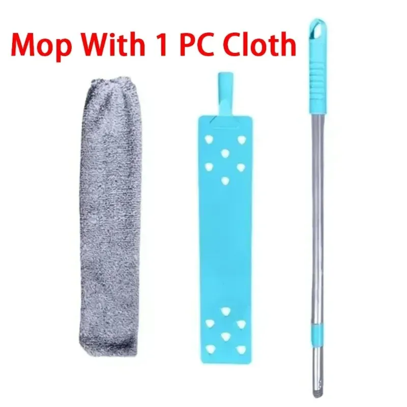 Vadrouille télescopique à manche long avec tête pliable et brosse flexible pour le dépoussiérage et le nettoyage 8