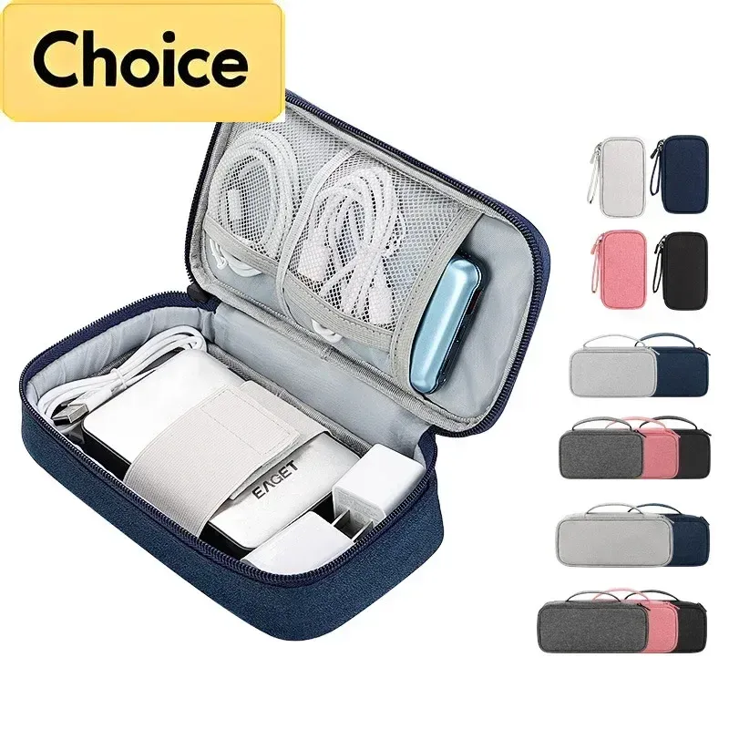 Grand sac de rangement de voyage étanche et portable pour câbles et appareils électroniques
