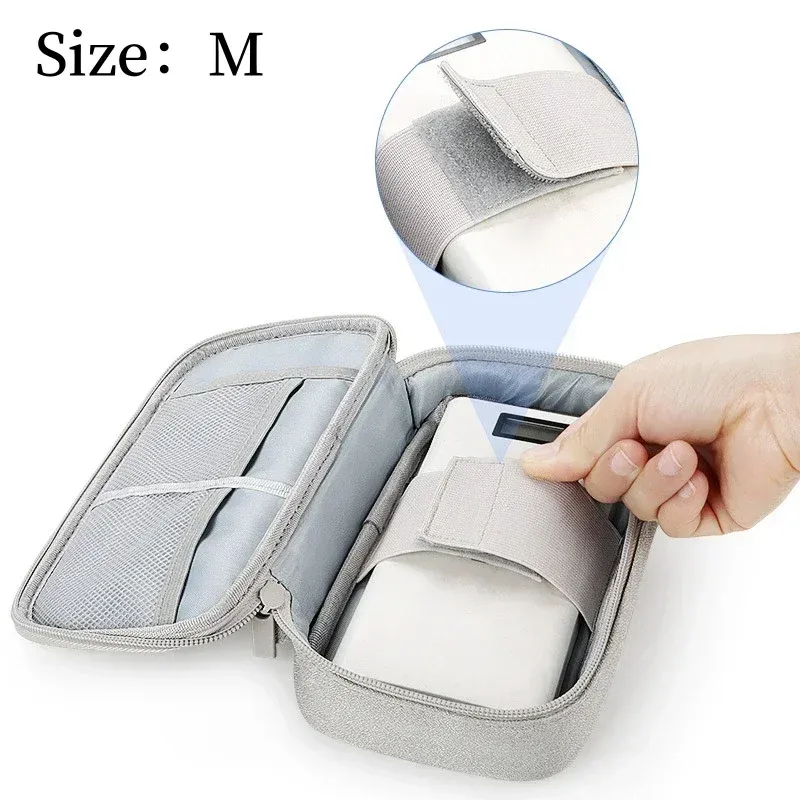 Grand sac de rangement de voyage étanche et portable pour câbles et appareils électroniques 4