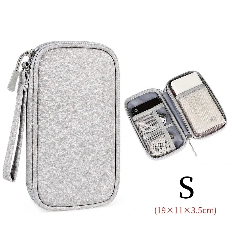 Grand sac de rangement de voyage étanche et portable pour câbles et appareils électroniques 14